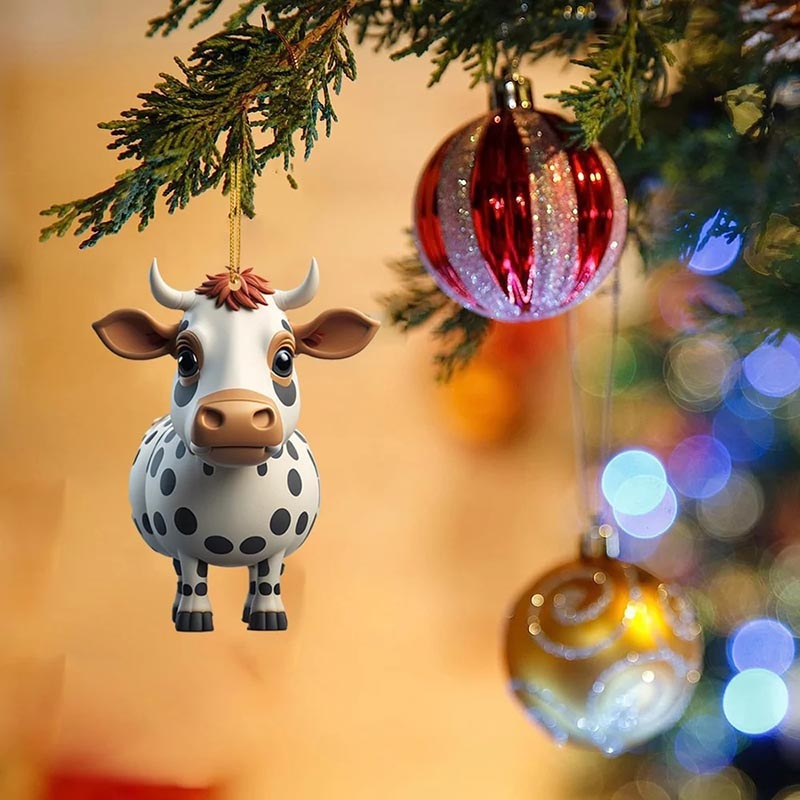 Cartoon Cow Animal Hanging Ornament