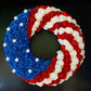 Red White and Blue Roses Patriot Wreath