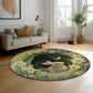 Spring Flower Bunny  - 3D Illusion Round Rug - H639