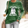 Women's Halloween This Is Some Boo Sheet Print Sweatshirt