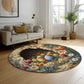Vintage Floral Easter Nest - 3D Illusion Round Rug - H640