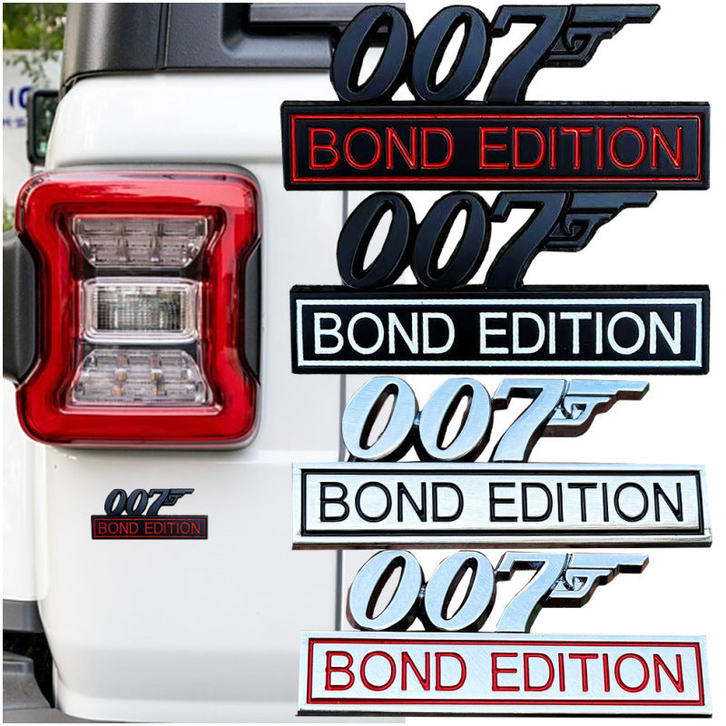 007 Bond Edition - Emblem Sticker Badge, Funny Decals for Car, Truck, SUV, Motorcycle - TE035