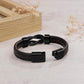 "Mom and Daughter Forever Linked Together" Black Braided Leather Bracelets - Forever Linked