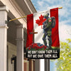 Canada Veteran Memorial Flag We Don’t Know Them All But We Owe Them All Canadian Soldier The Cross Flag