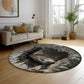 Mystic Wolf Cave - 3D Illusion Round Rug - H635