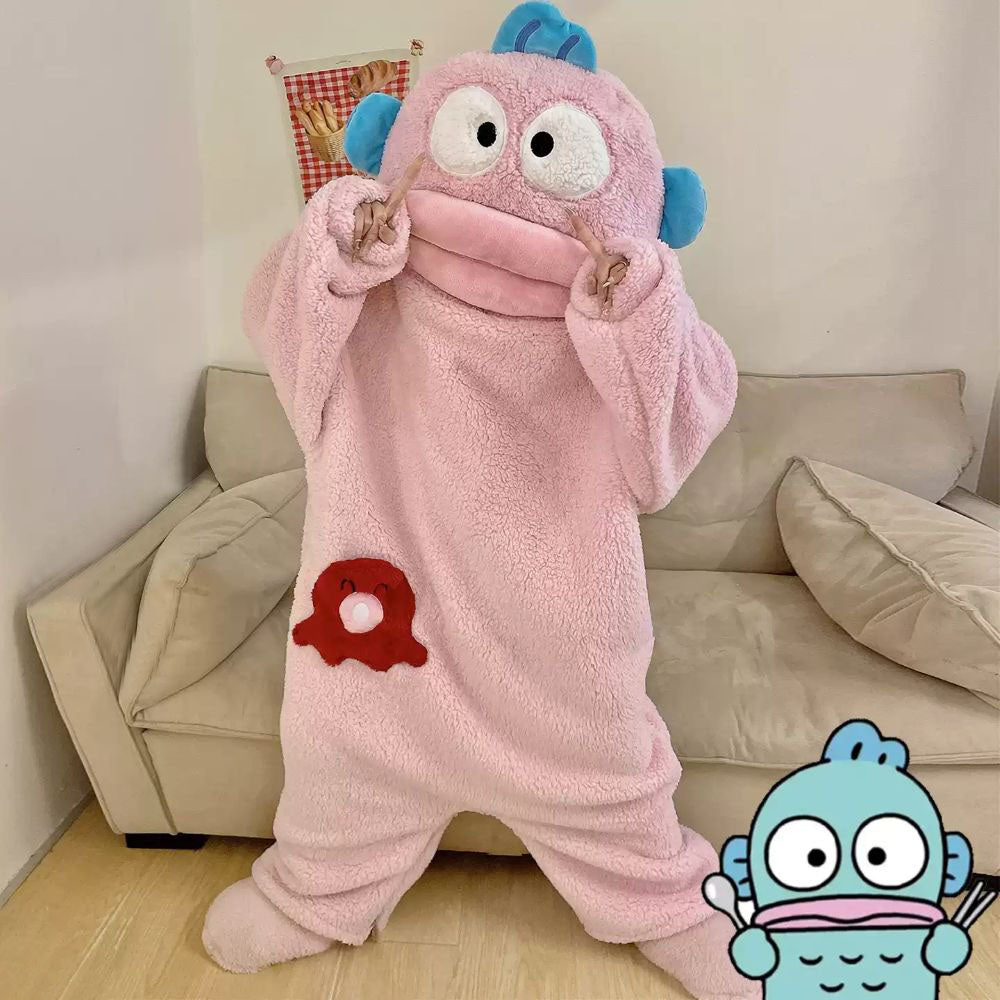 Funny Monster Hooded Fleece Robe for Adults