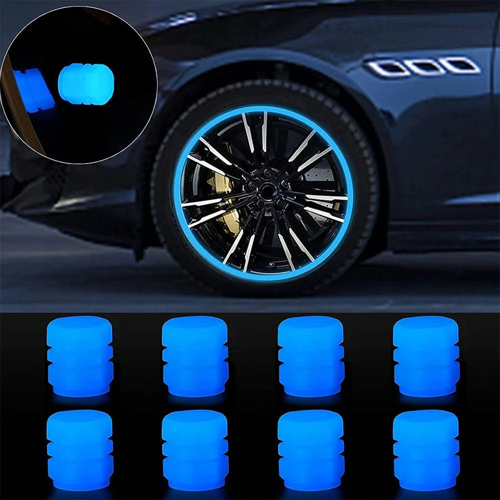 50PCS Glow-in-the-Dark Car Tire Valve Cap Set