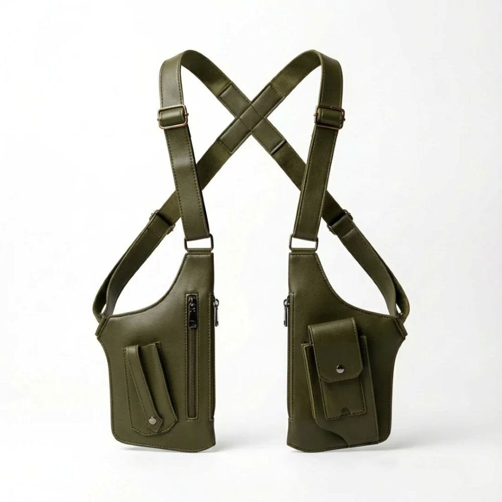 Premium Leather Shoulder Bag - Hidden Anti-Theft Compartments