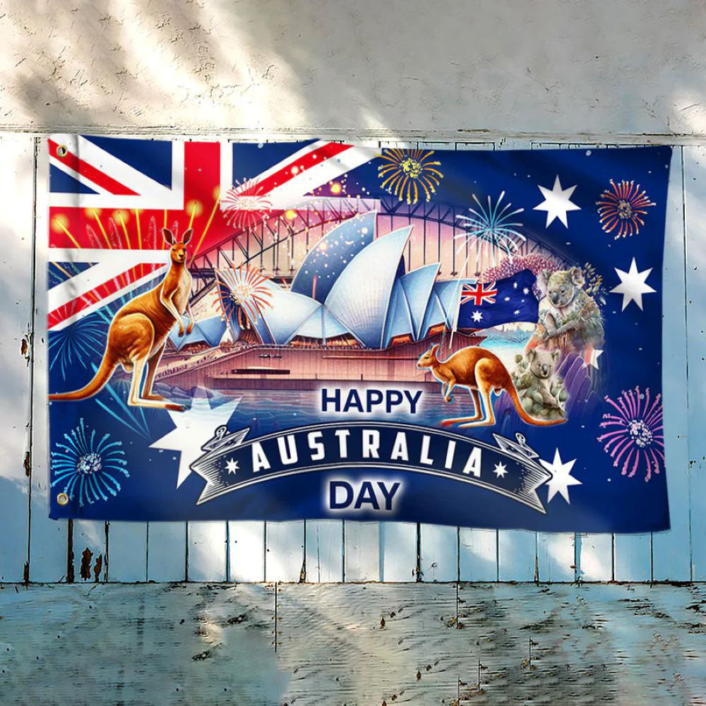 Happy Australia Day Flag - C034