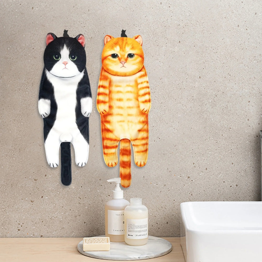 Adorable Cat Hand Towels - H548