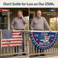USA 250th Anniversary Flag Half Round Banner