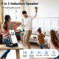5-in-1 Wireless Induction Bluetooth Speaker with Adjustable Phone Stand