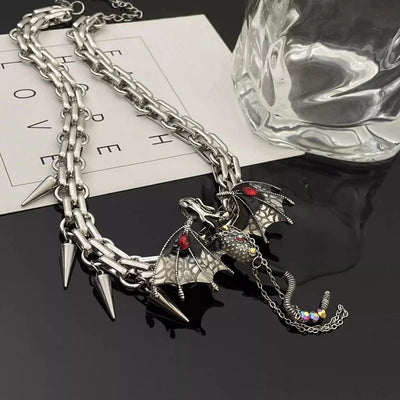 Imprisoned Flying Dragon Necklace