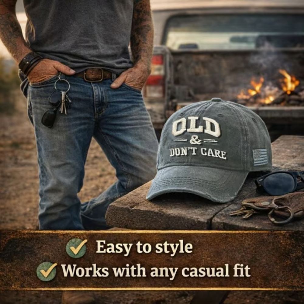 Vintage Distressed "OLD & DON'T CARE" Cap