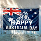 Happy Australia Day Kangaroo Flag - C035