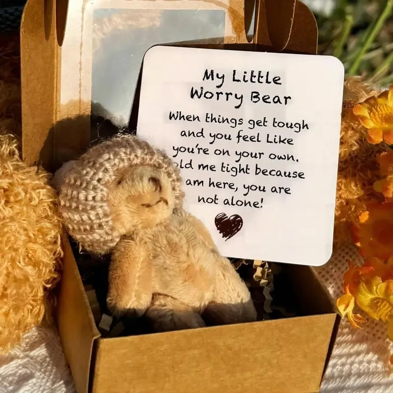 Handmade Mini Plush Teddy Bear in Box