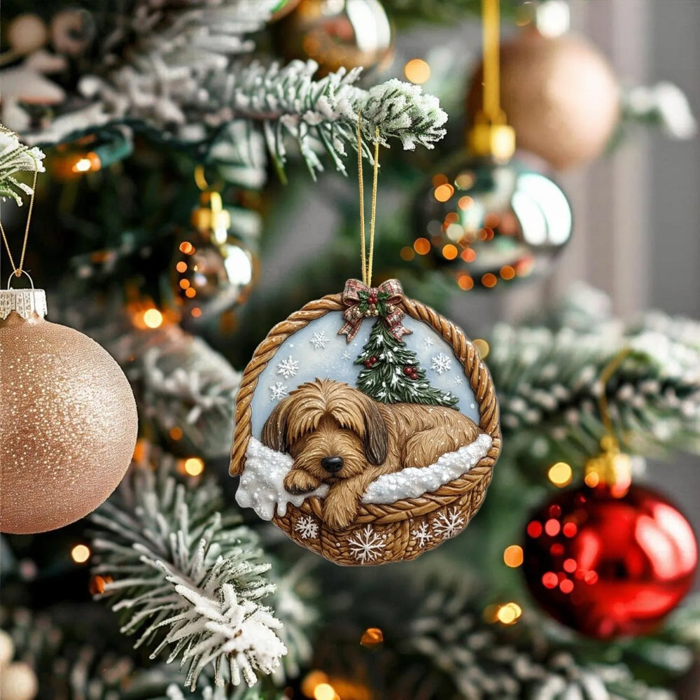 Briard In Mini Baskets Ornament - MB004