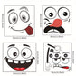 Four-piece set of colorful cartoon face stickers