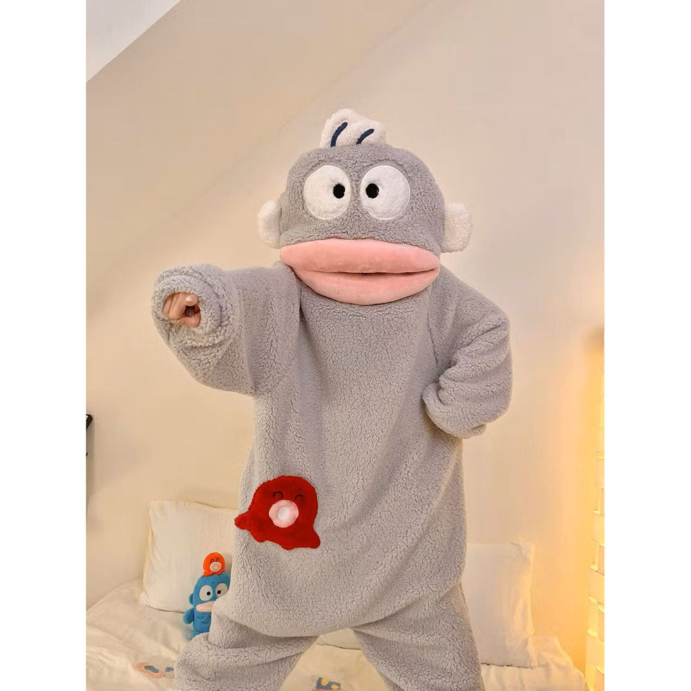 Funny Monster Hooded Fleece Robe for Adults