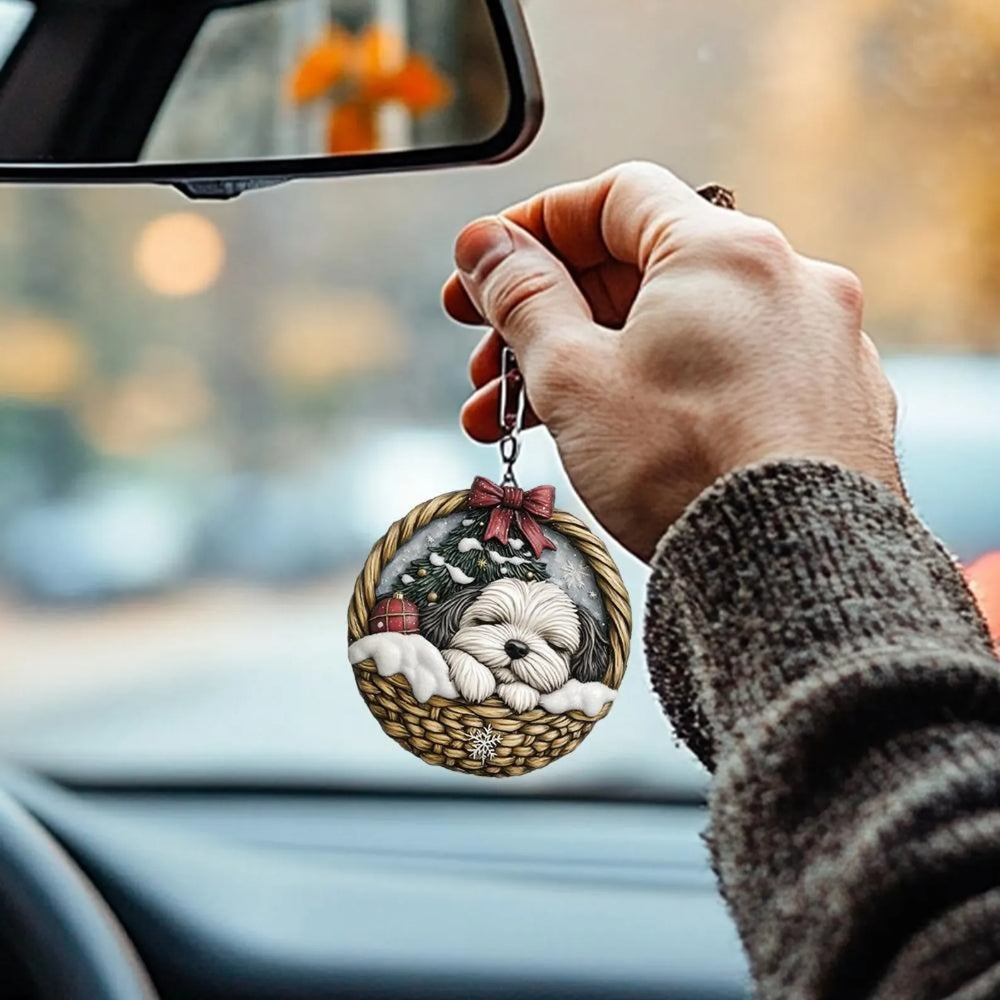 Havanese In Mini Baskets Ornament - MB040
