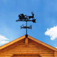 Reindeer and Santa Claus Stainless Steel Weathervane MW115