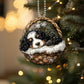Bernedoodle In Mini Baskets Ornament - MB045