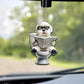 Old English Sheepdog - Dog Sitting On Toilet Ornament  OT045