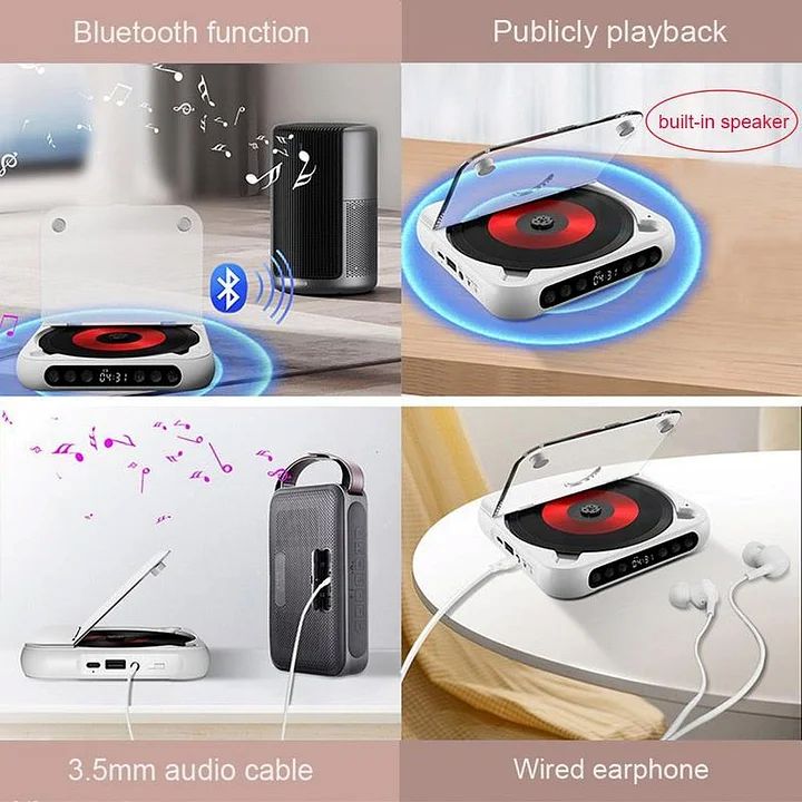 Portable Bluetooth-compatible CD-Player