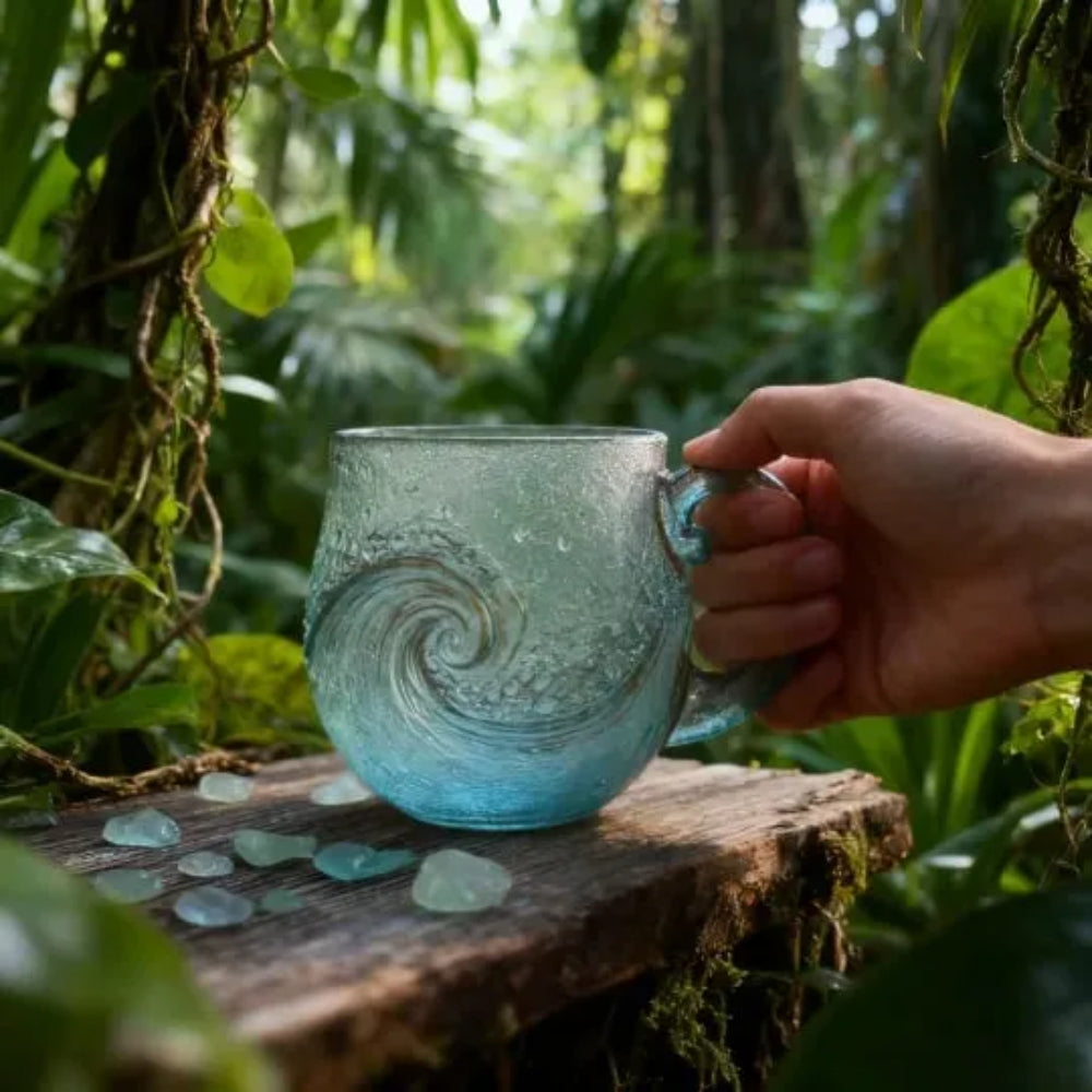 Ocean Wave Glass Mug