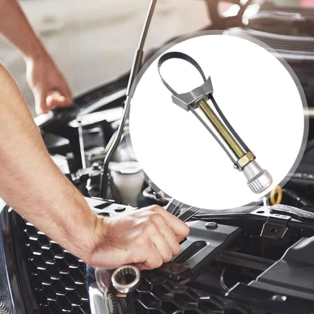Adjustable Oil Filter Wrench – Heavy-Duty Universal Strap Tool