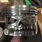 Handmade Piston Skull Face Sculpture