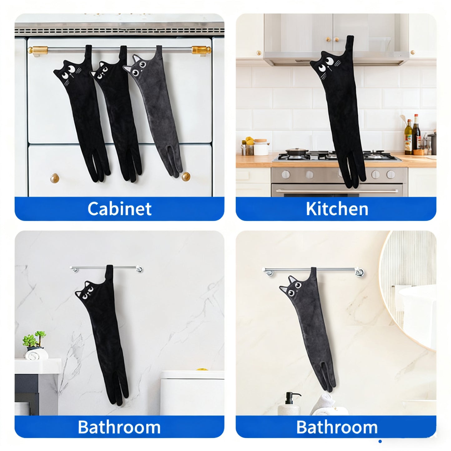 Adorable Cat Hand Towels - Indifferent Face