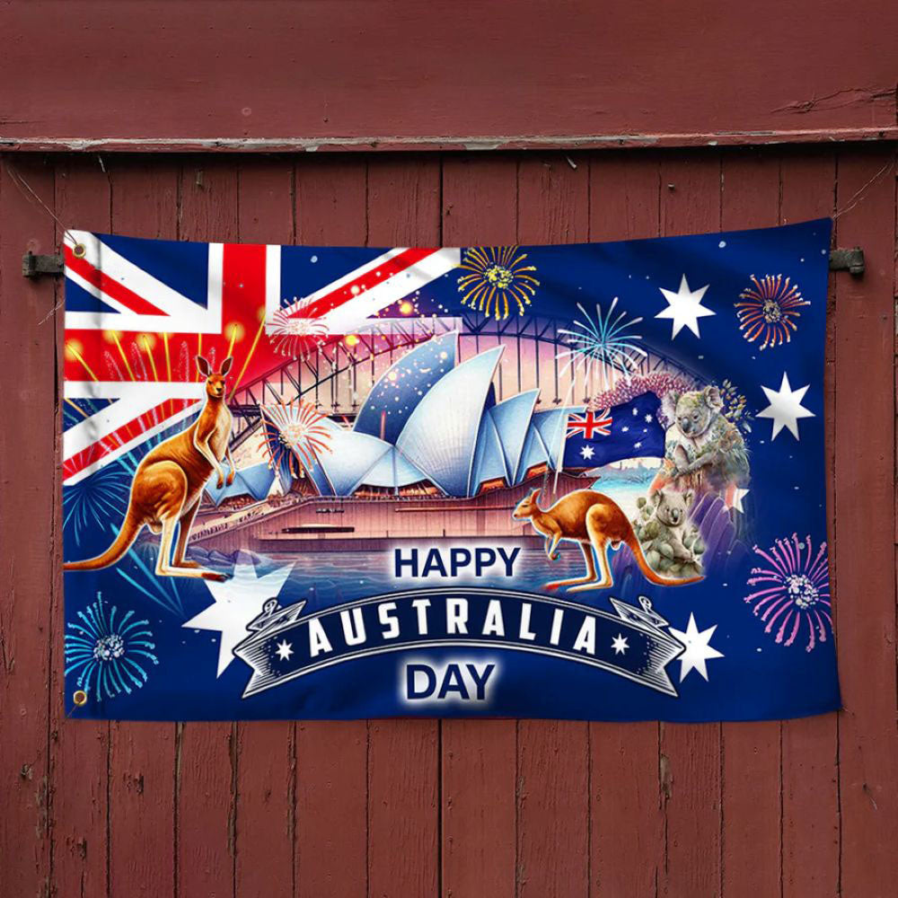 Happy Australia Day Flag - C034