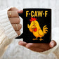 F-CAW-F Fun Face-Covering Rooster Coffee Mug