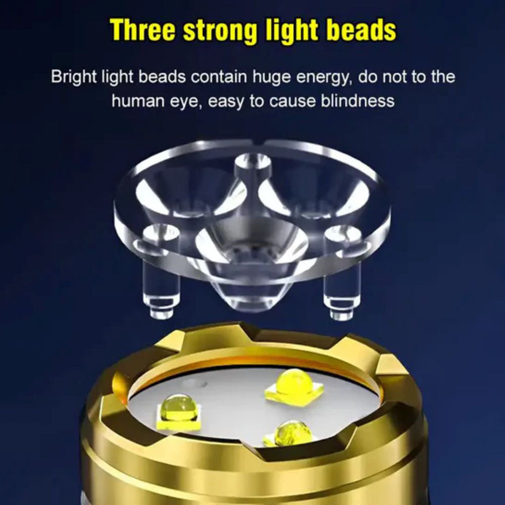 German Mini Three-Eyed Flashlight