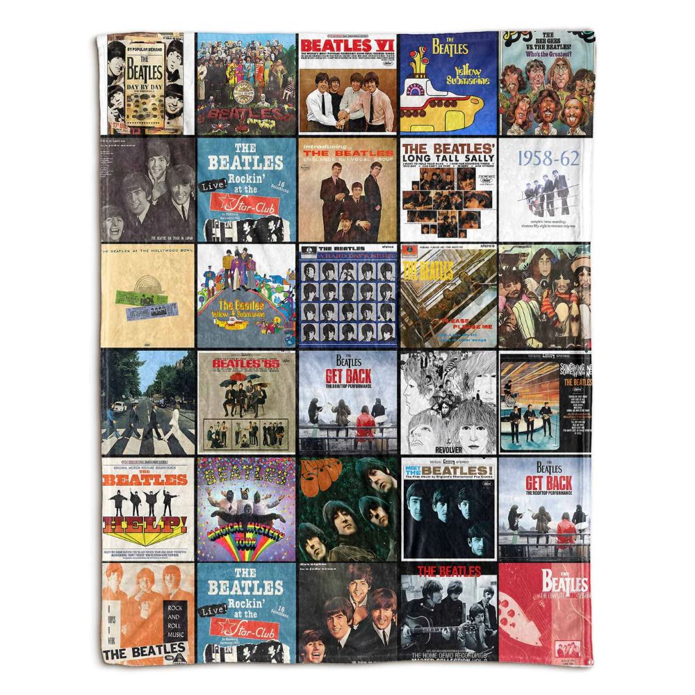 The Beatles Sherpa Blanket - A Timeless Album Cover Tribute - G159 - Premium Blanket