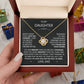 To My Daughter - Love Knot Necklace - Card148