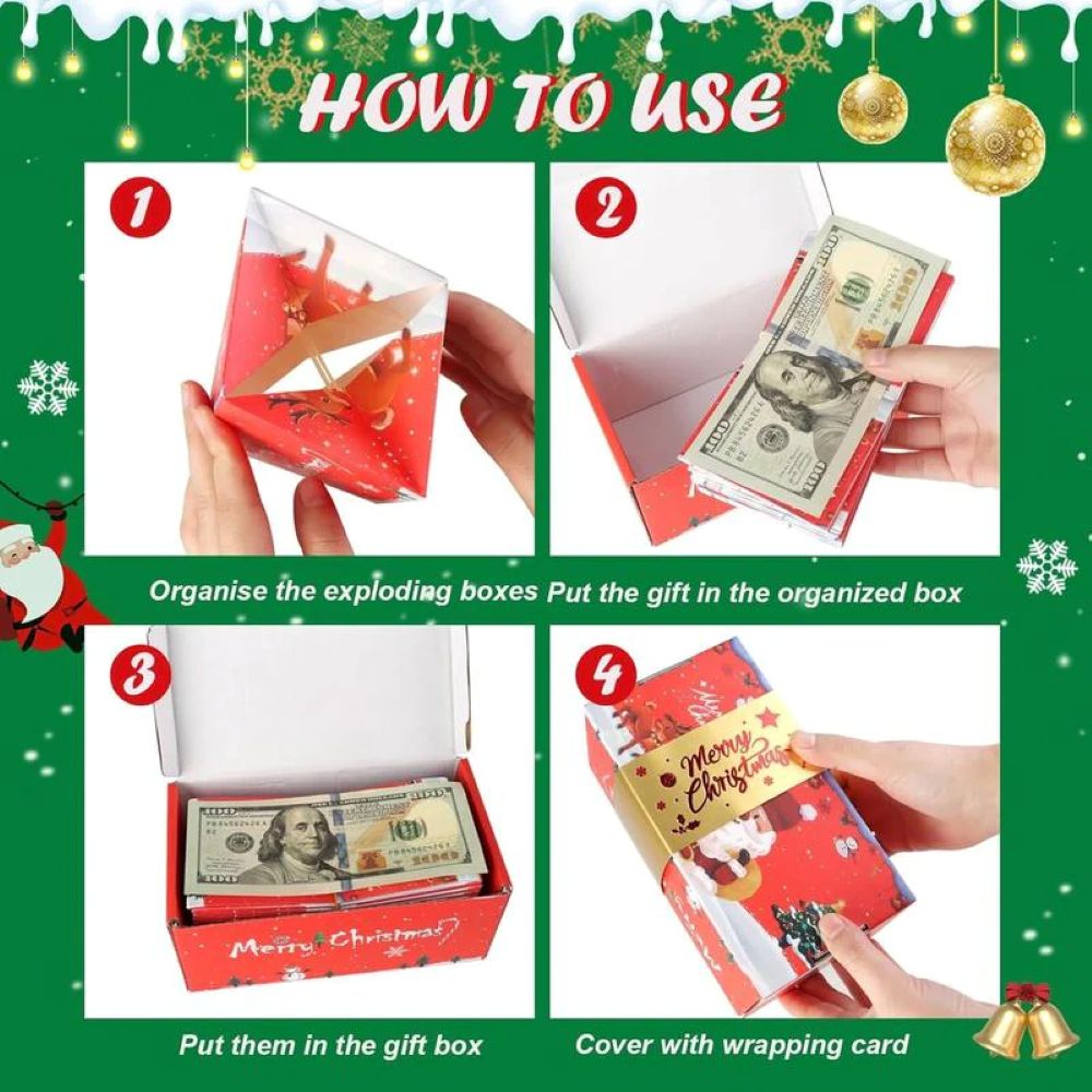 Surprise Gift Box Explosion Unique Folding Bouncing Red Envelope Cash Box