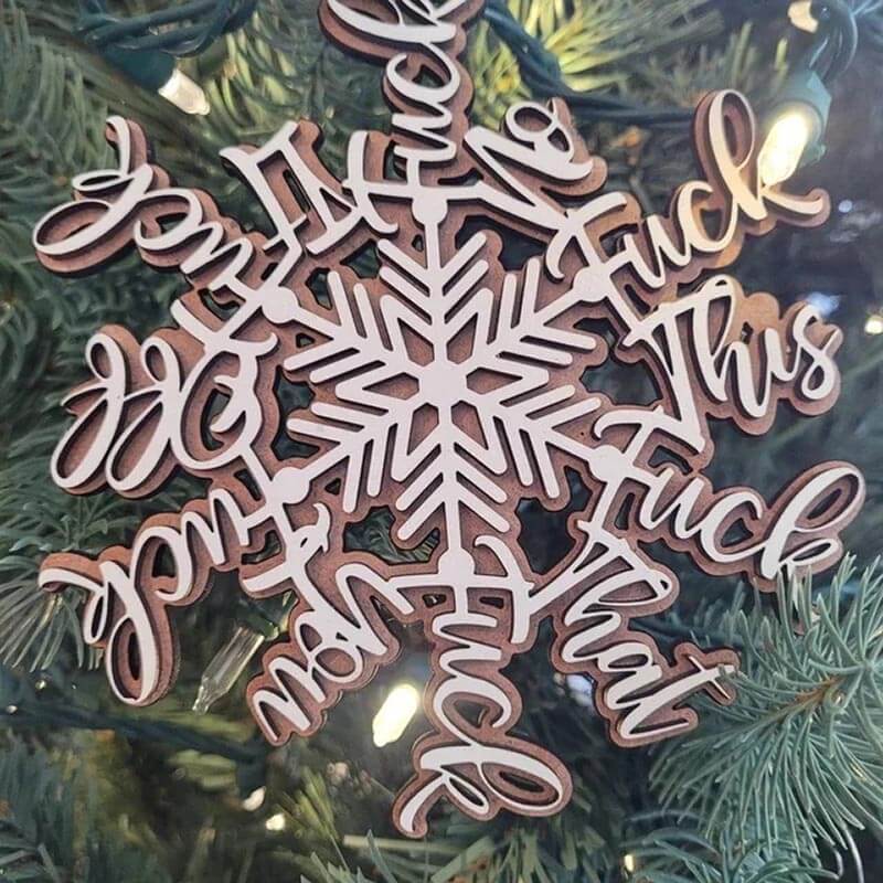 Funny Snowflake Christmas Ornament