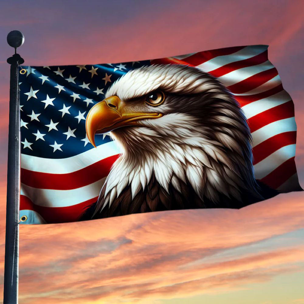 Patriotic Eagle American Flag - C033