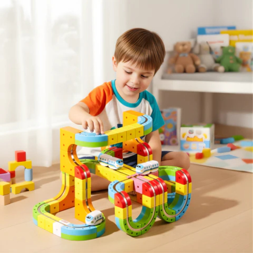 3D Train Routes With Mix-And-Match STEM Cubes
