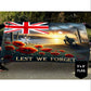 Remembrance Day Australian Veteran Lest We Forget Grommet Flag - C037