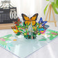 Vibrant 3D Butterfly & Daisy Pop-Up Greeting Card