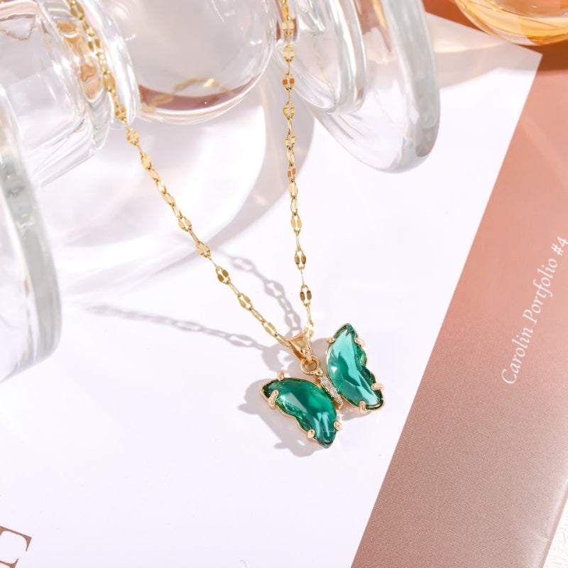 Crystal Butterfly Necklace