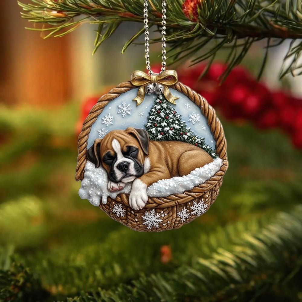 Borzoi In Mini Baskets Ornament - MB005