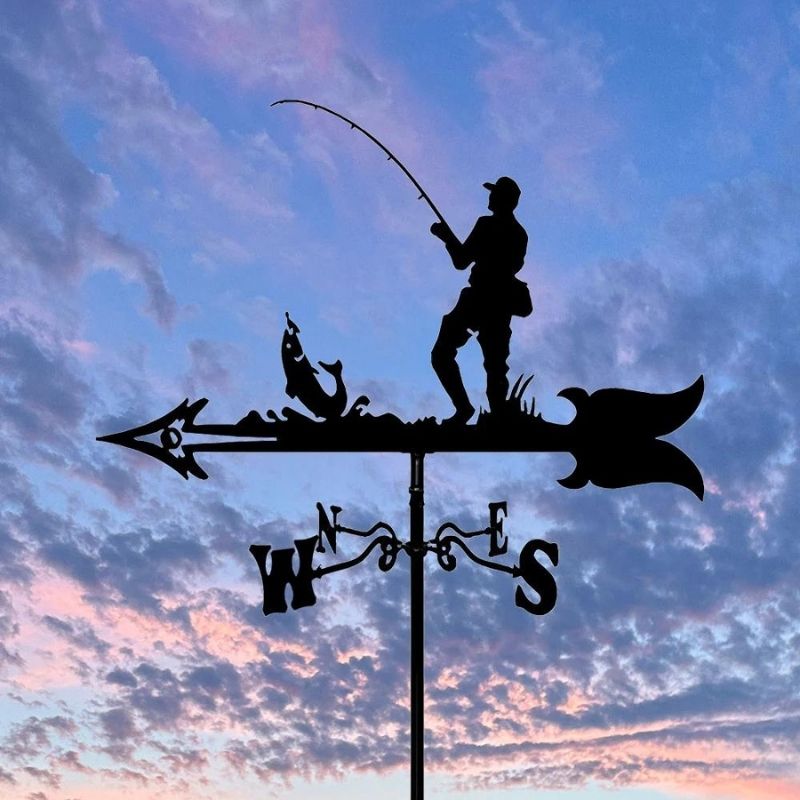 Fishing Stainless Steel Weathervane MW022