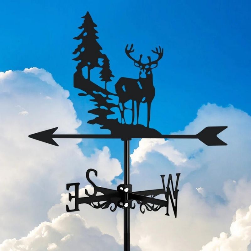 Forest Deer Stainless Steel Weathervane MW039