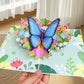 Vibrant 3D Butterfly & Daisy Pop-Up Greeting Card