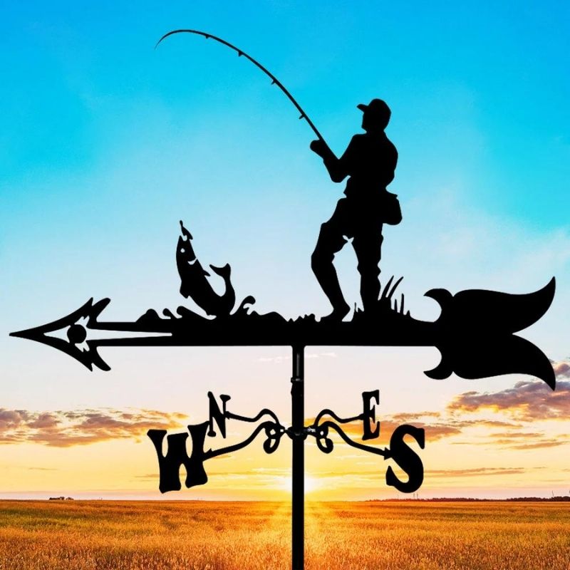 Fishing Stainless Steel Weathervane MW022