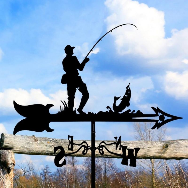 Fishing Stainless Steel Weathervane MW022